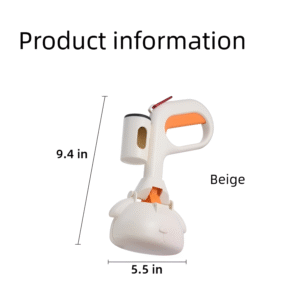 dog poop scooper 4 inch wide ergonomic handle, no touch waste pickup with bag dispenser | mess free cleanup
