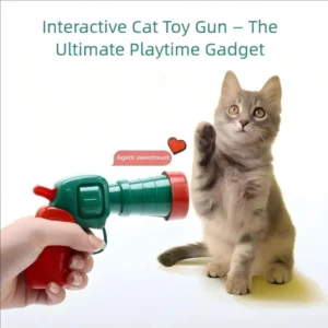 🔥tiktok viral! vanillavani interactive cat toy gun silent launch w/ 10 soft balls | anxiety relief enrichment for indoor cats | bonding game for bored cats & kittens