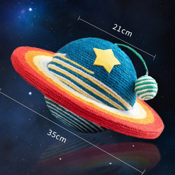 wandering planet cat scratching board galaxy themed sisal toy for boredom relief & furniture protection