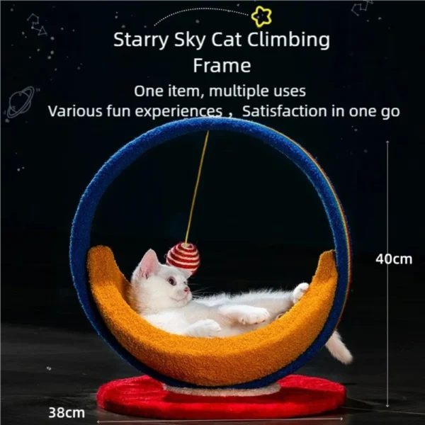 wandering planet cat scratching board galaxy themed sisal toy for boredom relief & furniture protection