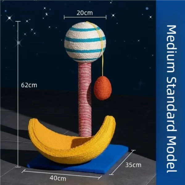 wandering planet cat scratching board galaxy themed sisal toy for boredom relief & furniture protection