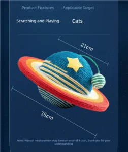 wandering planet cat scratching board galaxy themed sisal toy for boredom relief & furniture protection