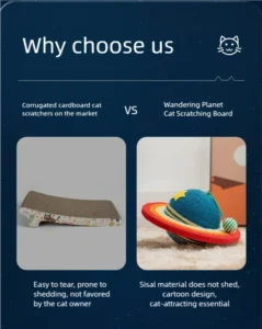 wandering planet cat scratching board galaxy themed sisal toy for boredom relief & furniture protection