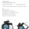 tactical auto retract led dog leash with detachable waste bag dispenser night safety redefined