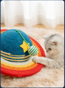 wandering planet cat scratching board galaxy themed sisal toy for boredom relief & furniture protection
