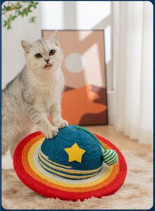 wandering planet cat scratching board galaxy themed sisal toy for boredom relief & furniture protection