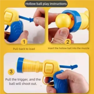 🔥tiktok viral! vanillavani interactive cat toy gun silent launch w/ 10 soft balls | anxiety relief enrichment for indoor cats | bonding game for bored cats & kittens