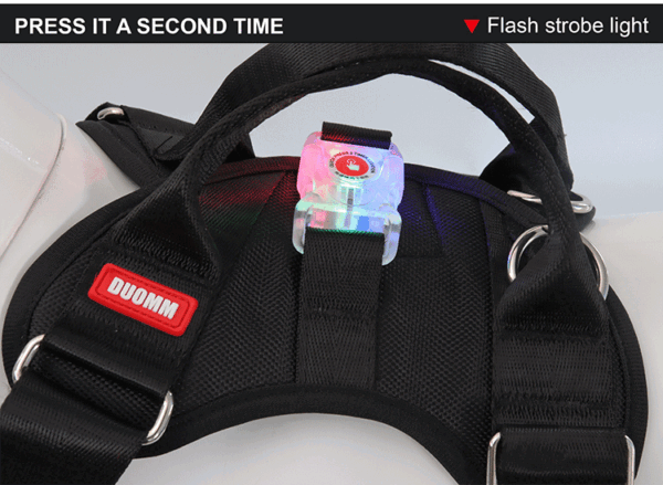 tactical no pull dog harness​​ reflective escape proof vest w/ led night lights | ​​breathable mesh​​ for large dogs | ​​military grade durability