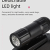 tactical auto retract led dog leash with detachable waste bag dispenser night safety redefined