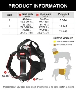 vanillavani tactical no pull dog harness​​ reflective escape proof vest w/ led night lights | ​​breathable mesh​​ for large dogs | ​​military grade durability