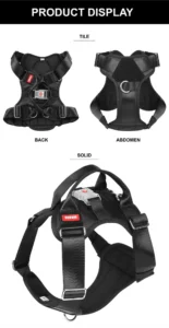 vanillavani tactical no pull dog harness​​ reflective escape proof vest w/ led night lights | ​​breathable mesh​​ for large dogs | ​​military grade durability